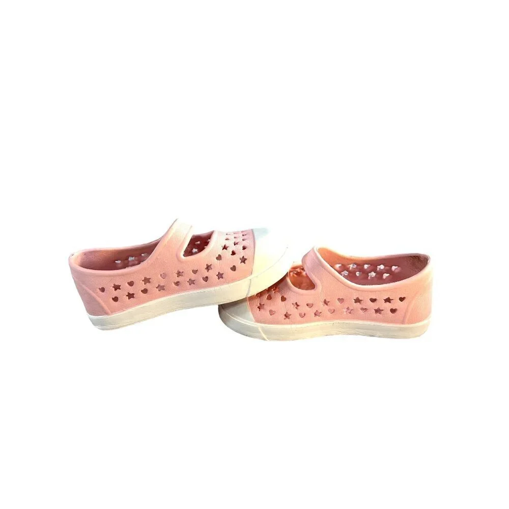 Girls Toddler Slip-On Plastic Shoes Play Water Pink Size 7-8